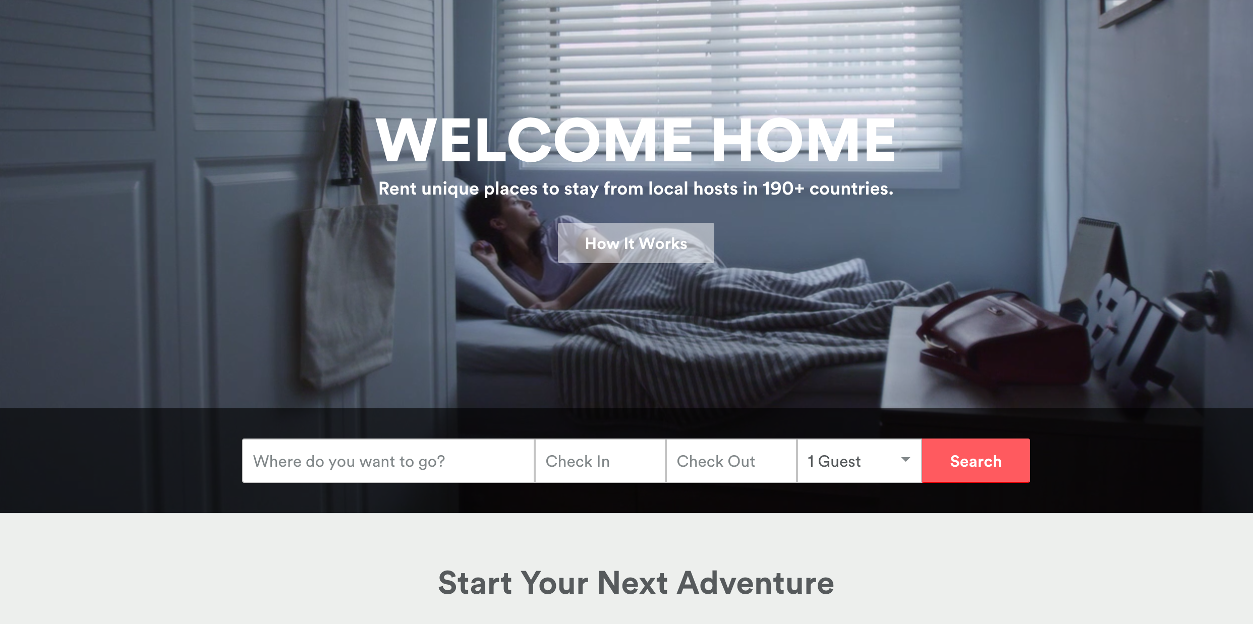 Airbnb Homepage