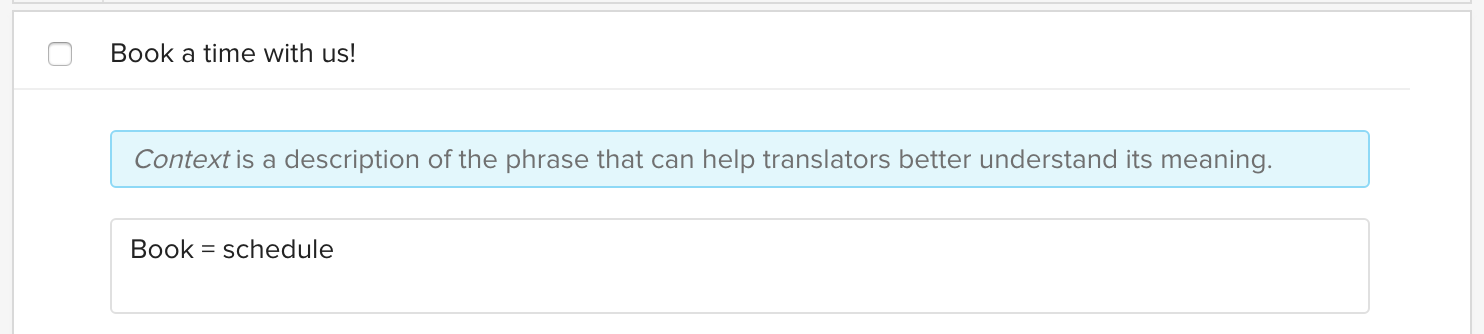 Provide better context to translators with a screenshot! 1